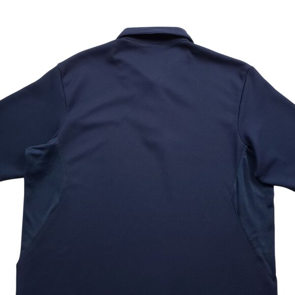 Vintage Nike Fit Dry Polo Shirt Mens Large Blue Waffle Knit Weave Swoosh 90s Y2K - Picture 7 of 7